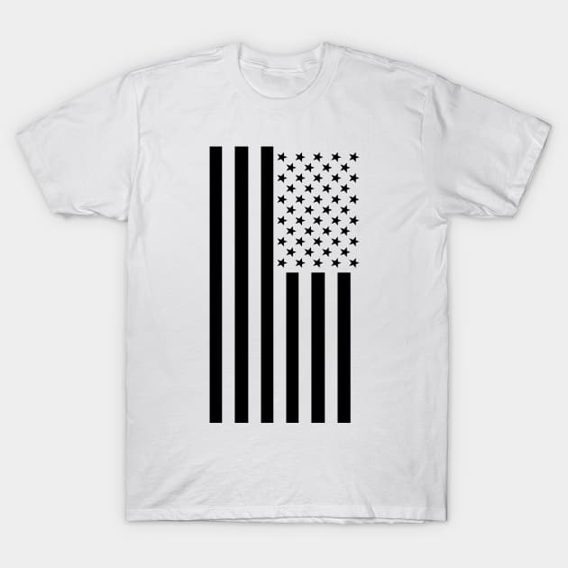 Black & White American Flag T-Shirt by stateside